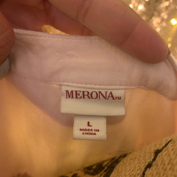 Merona 🎀 Sleeveless Pink Ruffled Shirt✨ - Picture 5 of 5